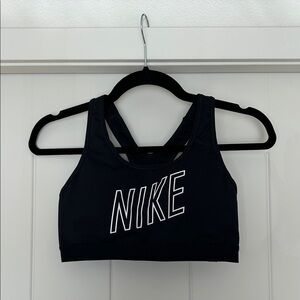 Nike Black Athletic Bra with Logo